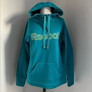 Reebok Teal Green Womens Pullover Hoodie size M